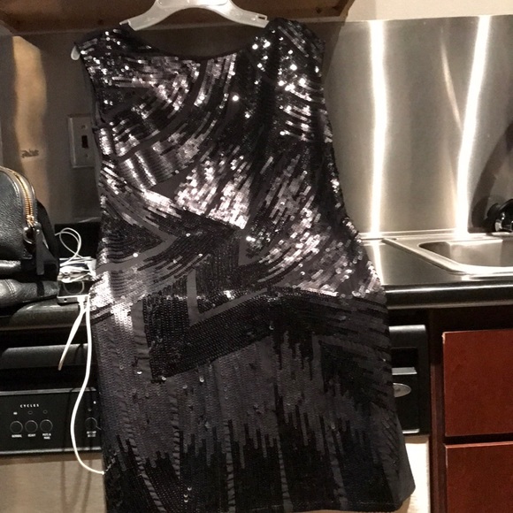 Guess by Marciano black mini sequin dress - Picture 1 of 3